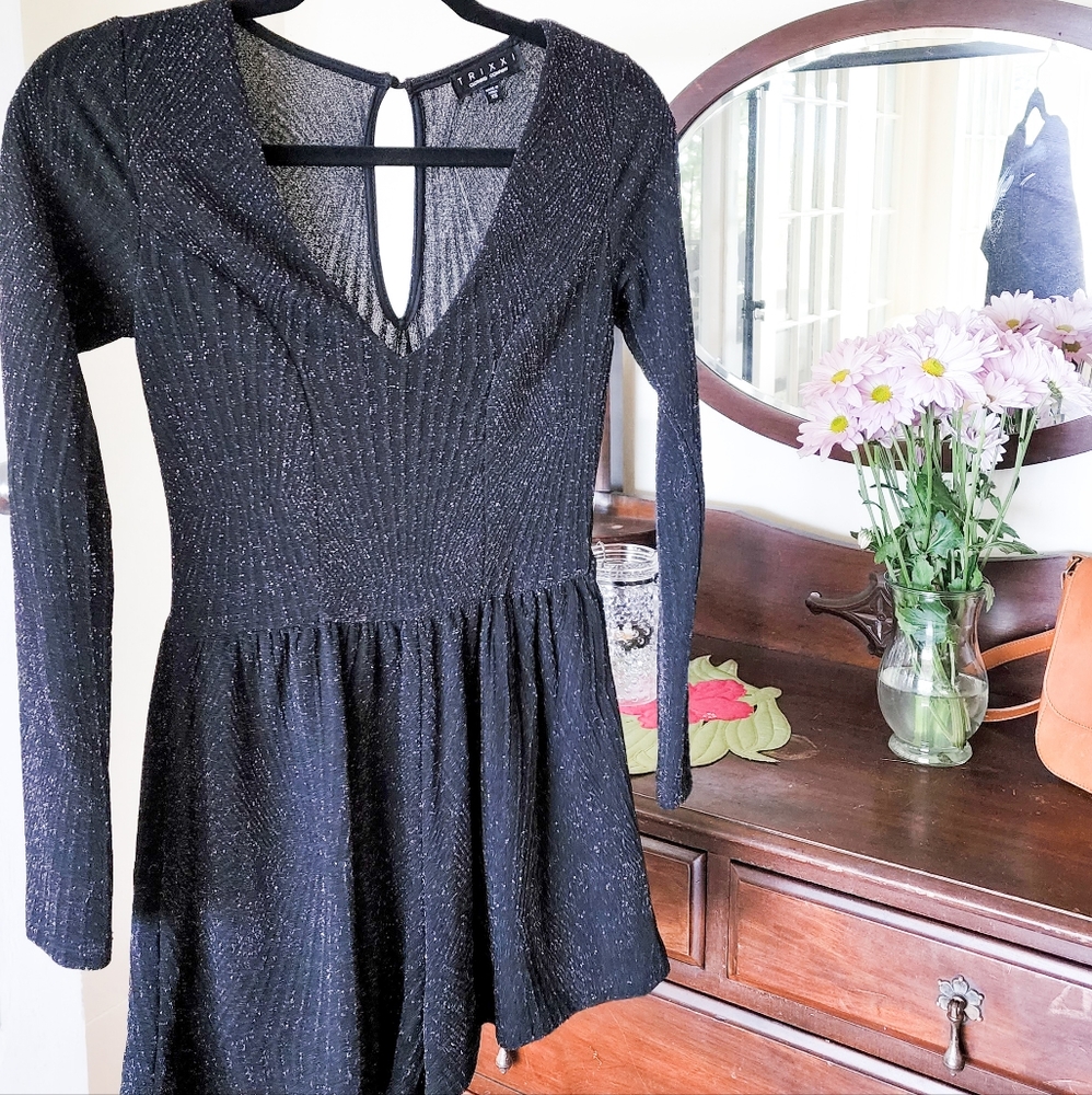 Trixxi Black Sparkly Romper